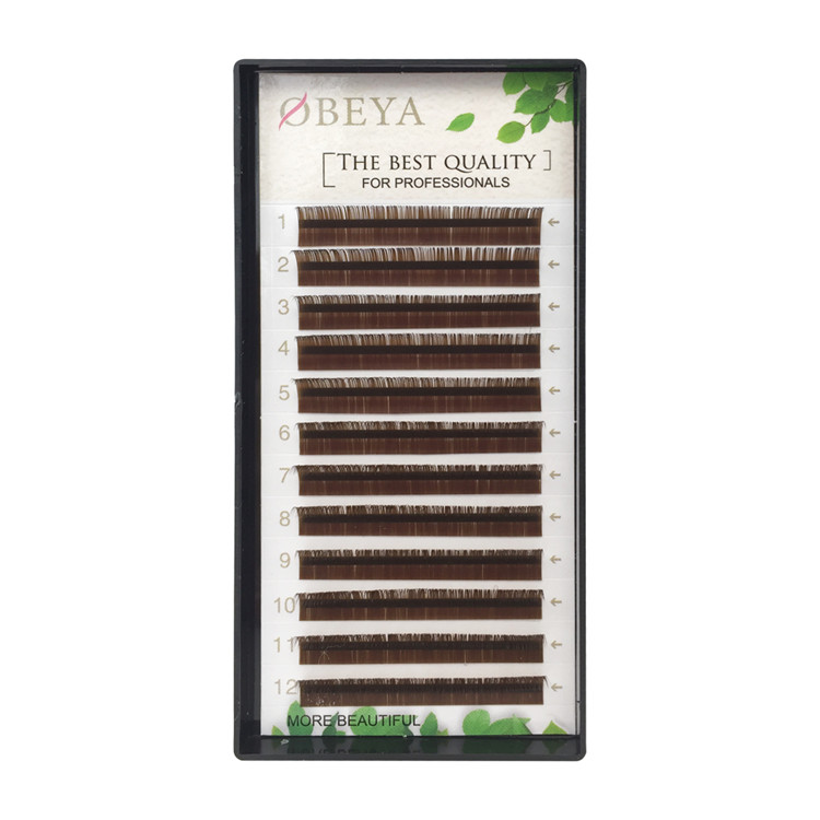 New Arrival Colored Eyelash Extensions J B C D curls Volume 0.05mm,0.07mm Wholesale price list FM019